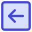 Line Arrow Left Square Icon from Core Duo Set