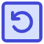 Line Arrow Rotate Left Square Icon from Core Duo Set