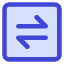 Line Arrow Transfer Horizontal Square 1 Icon from Core Duo Set