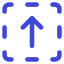 Line Arrow Up Dashed Square Icon from Core Duo Set