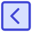 Tailless Line Arrow Left Square Icon from Core Duo Set