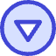 Tailless Triangle Arrow Down Circle Icon from Core Duo Set