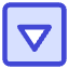 Tailless Triangle Arrow Down Square Icon from Core Duo Set