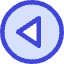 Tailless Triangle Arrow Left Circle Icon from Core Duo Set