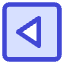 Tailless Triangle Arrow Left Square Icon from Core Duo Set