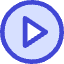 Tailless Triangle Arrow Right Circle Icon from Core Duo Set