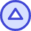 Tailless Triangle Arrow Up Circle Icon from Core Duo Set