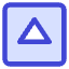 Tailless Triangle Arrow Up Square Icon from Core Duo Set