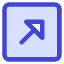 Triangle Arrow Diagonal Top Right Square Icon from Core Duo Set
