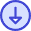 Triangle Arrow Down Circle 1 Icon from Core Duo Set
