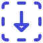 Triangle Arrow Down Dashed Square Icon from Core Duo Set