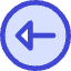 Triangle Arrow Left Circle 1 Icon from Core Duo Set