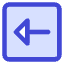 Triangle Arrow Left Square Icon from Core Duo Set
