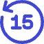 Button Go Backward 15 Icon from Core Duo Set