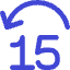 Button Jump Backward 15 Icon from Core Duo Set