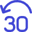 Button Jump Backward 30 Icon from Core Duo Set