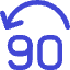 Button Jump Backward 90 Icon from Core Duo Set
