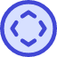 Button Move Circle Icon from Core Duo Set