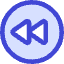 Button Rewind Circle 1 Icon from Core Duo Set