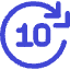 Button Skip Forward 10 Icon from Core Duo Set
