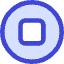 Button Stop Circle Icon from Core Duo Set