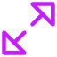 Triangle Arrow Expand Diagonal Large 1 Icon from Core Neon Set