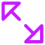 Triangle Arrow Expand Diagonal Large 2 Icon from Core Neon Set