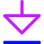 Triangle Arrow Move Down Large 1 Icon from Core Neon Set