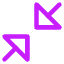 Triangle Arrow Shrink Diagonal Large 1 Icon from Core Neon Set