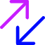 Line Arrow Transfer Diagonal Large 3 Icon from Core Neon Set