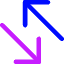 Line Arrow Transfer Diagonal Large 4 Icon from Core Neon Set