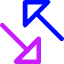 Triangle Arrow Transfer Diagonal Large 4 Icon from Core Neon Set