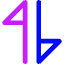 Triangle Arrow Transfer Vertical Large 1 Icon from Core Neon Set