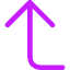 Line Arrow Bend Left Up Large Icon from Core Neon Set