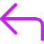 Line Arrow Bend Up Left Large Icon from Core Neon Set