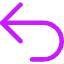 Line Arrow Turn Backward Large Icon from Core Neon Set