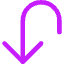 Line Arrow Turn Down Left Large Icon from Core Neon Set