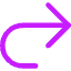 Line Arrow Turn Forward Large Icon from Core Neon Set