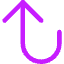 Line Arrow Turn Up Left Large Icon from Core Neon Set