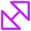 Diagonal Triangle Arrow Large 1 Icon from Core Neon Set