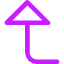 Triangle Arrow Bend Left Up Large Icon from Core Neon Set