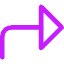 Triangle Arrow Bend Up Right Large Icon from Core Neon Set