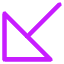 Triangle Arrow Diagonal Bottom Left Large Icon from Core Neon Set