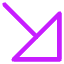 Triangle Arrow Diagonal Bottom Right Large Icon from Core Neon Set