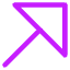 Triangle Arrow Diagonal Upper Right Large Icon from Core Neon Set