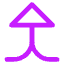 Triangle Arrow Merge Vertical Large Icon from Core Neon Set
