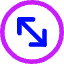 Line Arrow Diagonal Circle 2 Icon from Core Neon Set