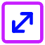Line Arrow Diagonal Square 1 Icon from Core Neon Set