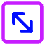 Line Arrow Diagonal Square 2 Icon from Core Neon Set