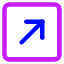 Line Arrow Diagonal Top Right Square Icon from Core Neon Set